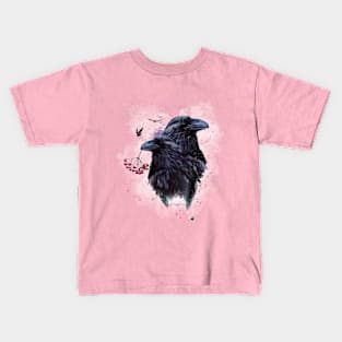 Watercolor Ravens: Made for Wingspan Game Players! Kids T-Shirt